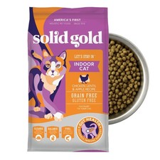 Solid Gold 12lb Indoor Dry Cat Food - Grain-Free Chicken Probiotics Hairball