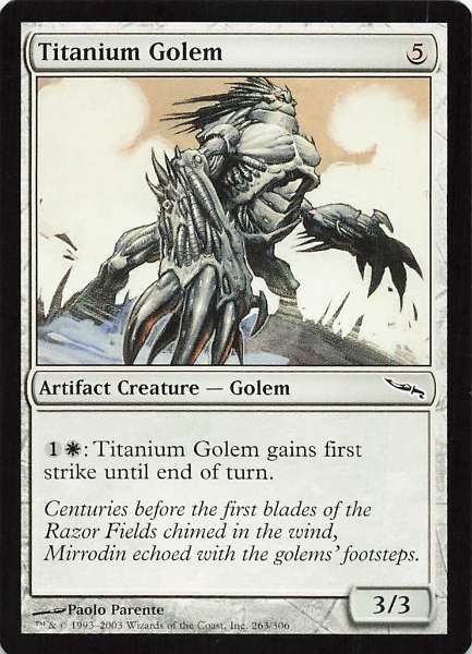 Titanium Golem 263/306 Mirrodin Uncommon NM MTG