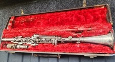 VINTAGE BRILLIANTE PAN AMERICAN CLARINET Metal Silver For Parts/restore