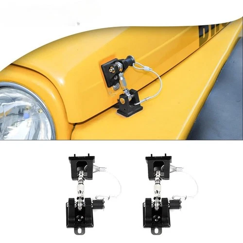 Exterior Engine Hood Lock Latch Buckle with Lock For Jeep Wrangler TJ 1997-2006 - Picture 2 of 9