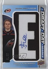 2024-25 Upper Deck SP Game Used Draft Day Marks 31/35 Vasily Ponomarev Auto 7ez