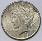 1925 $1 Peace Silver Dollar Uncirculated - RAW - Great Luster / Light Toning