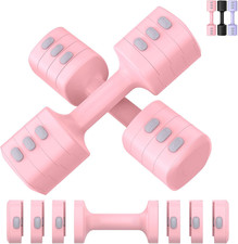 Adjustable Dumbbell Set, Total 11LB Weight Dumbbells Set for Women, Each 2.2/3.3