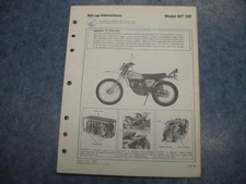 1973 1974 MT125 ELSINORE 73 74 MT 125 HONDA OEM DEALER ASSEMBLY SET UP MANUAL