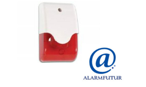 Lot de 2 sirènes filaires 603 avec flash d'alarme 12V pour la sécurité de la maison en blanc