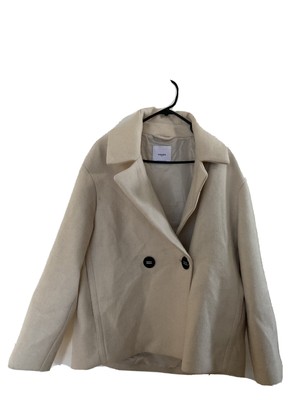 mango white wool coat