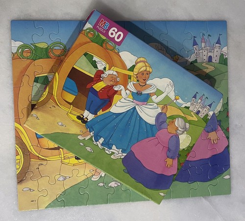 Vintage CINDERELLA/ Storybook a MB 60 piece puzzle Certified 100% Complete - Picture 3 of 9