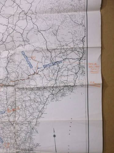 1934 New England/New York Straßenkarte ~ 38" x 31" ~ Keystone Auto Club ~ Maritime Prov. - Bild 4 von 5