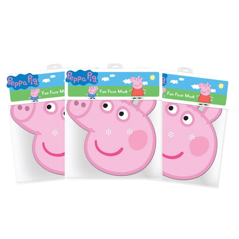 Masques en carton Peppa Pig, paquet de 3 accessoires de fête d'anniversaire pour - Photo 1/1