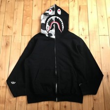 NFS limited BAPE camo Shark full zip hoodie Black A Bathing Ape Size M