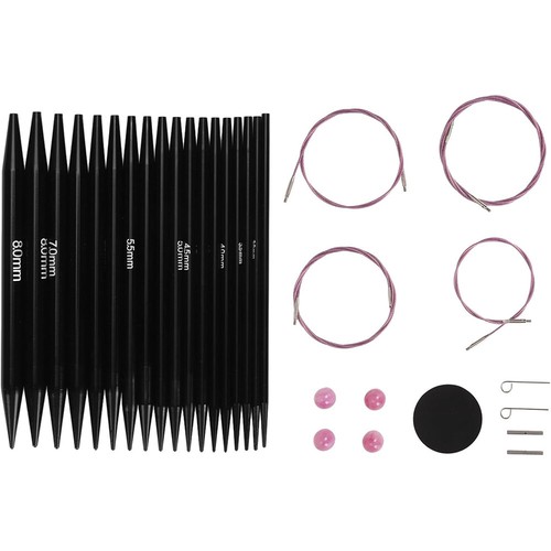 Set di ferri circolari per maglieria da 3 a 6 mm ago circolare ergonomico intercambiabile! - Foto 9 di 23