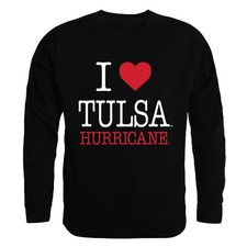University Of Tulsa Golden Hurricane UT I Love Crewneck Sweatshirt Sweater