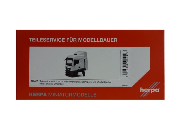 Herpa 085427 Man Tgs Tm Mit Dachspoiler Und Windleitblechen 2 StüCk 1:87 Neu-image