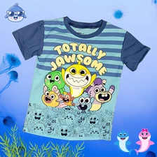 Licensed Baby Shark and Friends Totally Jawsome Blue Toddler Tee - 2T to 4T