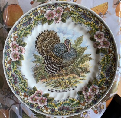 Churchill England Thanksgiving Turkey Wildlife Scenes Dinner Plate