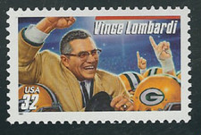 Scott  #3147...32 Cent...Football Coaches...Vince Lombardi...2 Stamps