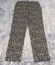 New Who What Wear Leopard Print High-Rise Skinny Crop Pants Size 8 Rayon Blend