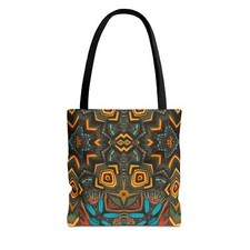 NEW Bohemian Pattern Tote Bag, Eco-Friendly Shopping Bag, Colorful Canvas Tote