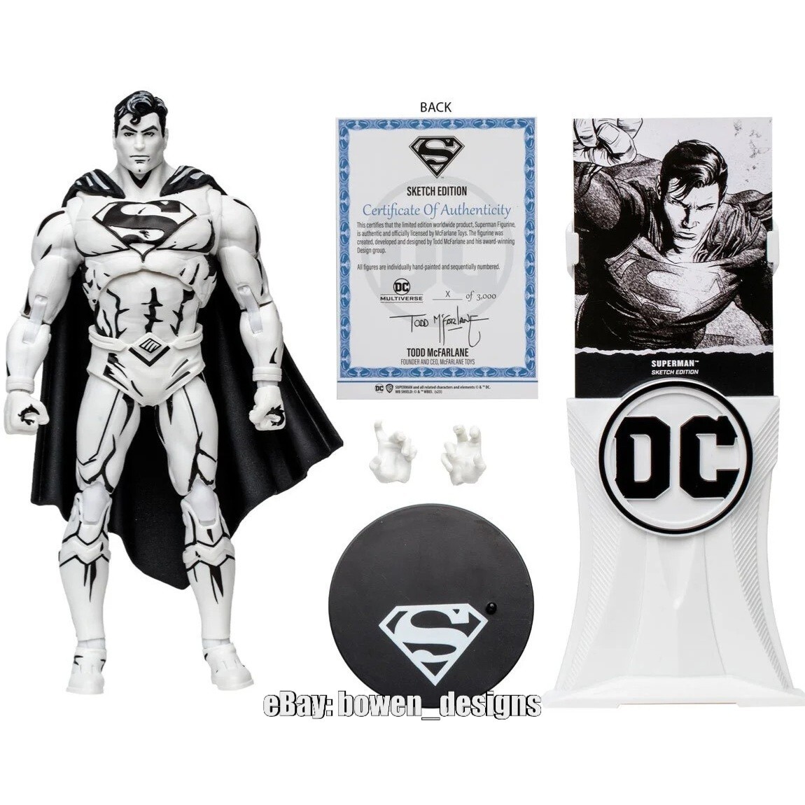 McFarlane SDCC Exclusive Sketch SUPERMAN Figure Gold Label