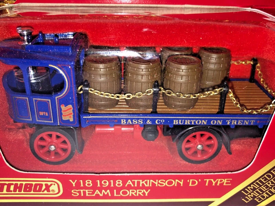 Matchbox, Models of Yesteryear Y-18, 1918 Atkinson Modelo D Vagón de vapor, nuevo, embalaje original - Imagen 2 de 4