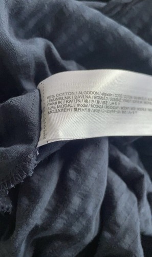 Brand New Mango Blue V- Neck Blouse Size M (10) Sustainable Fabric Pretty Style - Picture 10 of 10