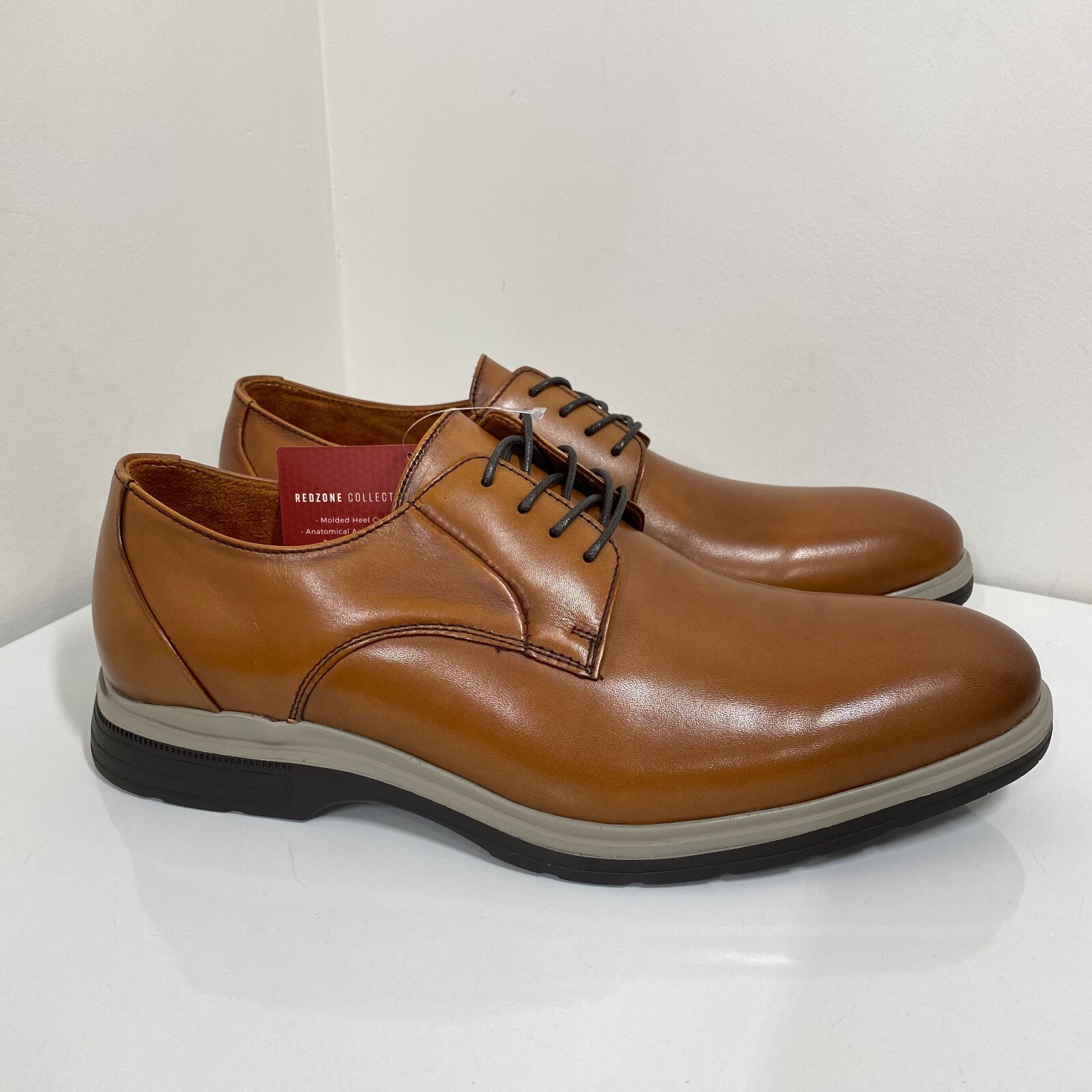 SAOLA Scarpe eleganti Stacy Adams Tayson da uomo taglia 9M derby in pelle soletta comoda marrone nuove con etichette