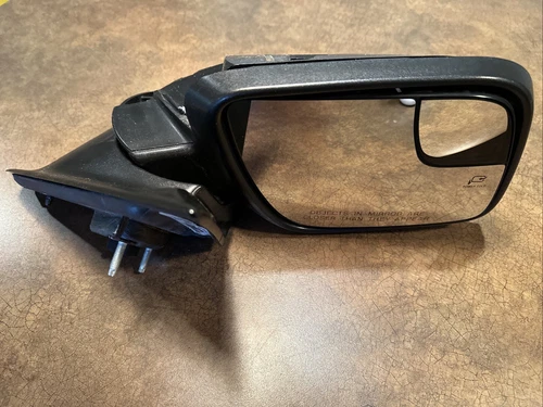 2016 Ford Explorer Passengers Door Mirror-Power Heated Black Mirror