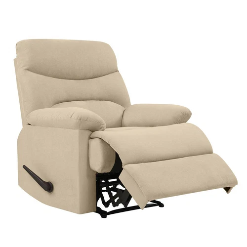 ProLounger Wall Hugger Recliner in Khaki Microfiber with Stitched Back