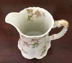 HAVILAND & CO. FRANCE LIMOGES "THE FRONTENAC"  PITCHER ROSE/GREEN WHITE PRE 1931