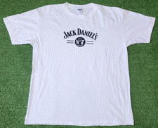 Vintage Jack Daniels Old No 7 Brand T-Shirt Whiskey ANVIL Short Sleeve White XL