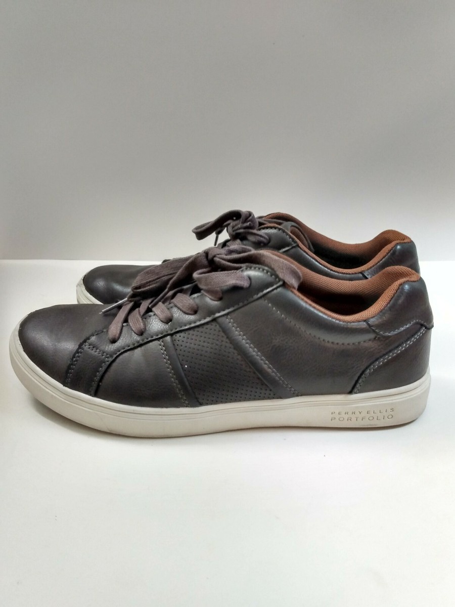 PERRY ELLIS PORTFOLIO Men Shoes Size 9 Brown Sneakers 