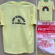 vintage Bob Schneider & Rainbow kids t shirt single stitch made in USA size L
