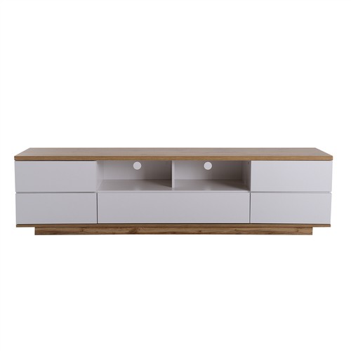TV Lowboard Sideboard Fernsehtisch Fernsehschrank TV Schrank mit 4 Schubladen - Bild 7 von 12