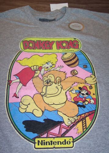 STYLE VINTAGE DONKEY KONG NES Nintendo T-Shirt HOMME GRAND NEUF AVEC étiquette - Photo 1/4