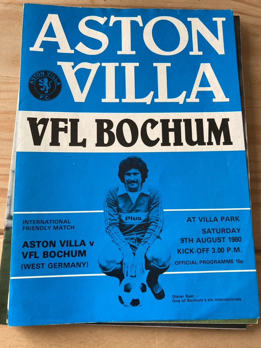 Aston Villa HOME & AWAY 1980/81 1980 1981 League & Cup & reserves -  CHAMPIONS | eBay