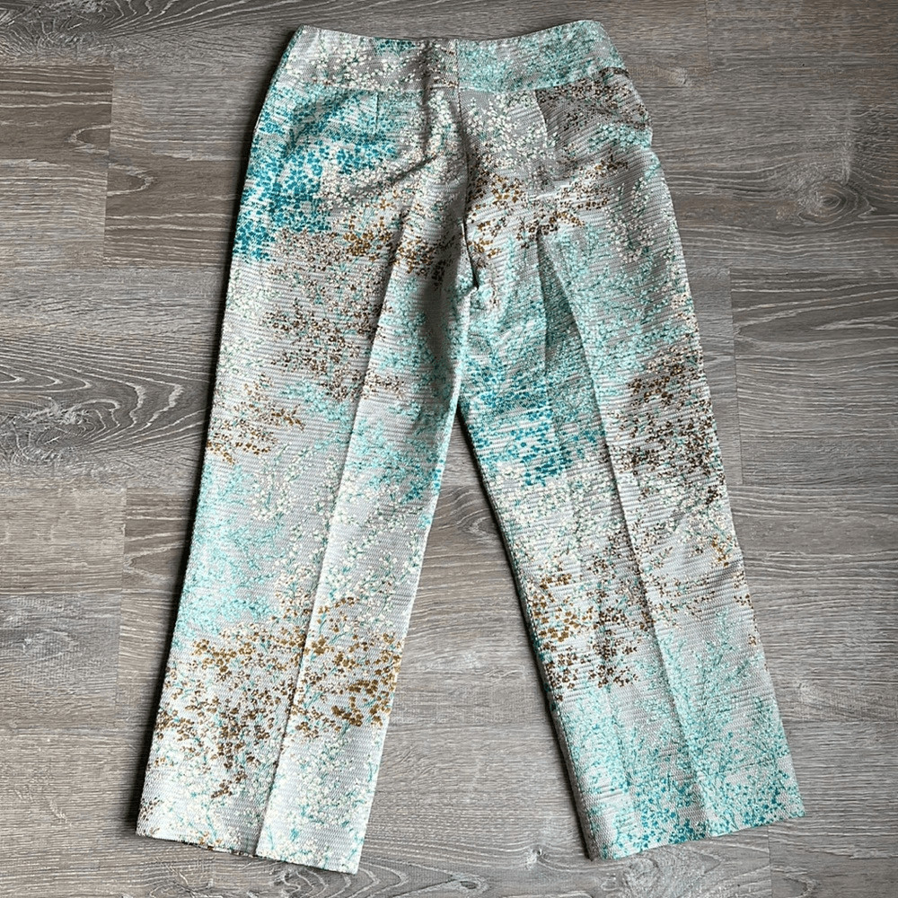 valentino Floral-jacquard cropped pants In Multicolour image 3