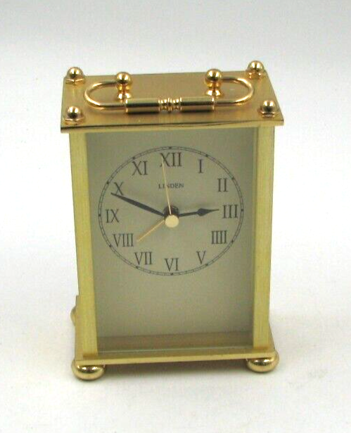 Linden 3x4 Quartz Alarm Desk Clock - Brass Enclosure | eBay