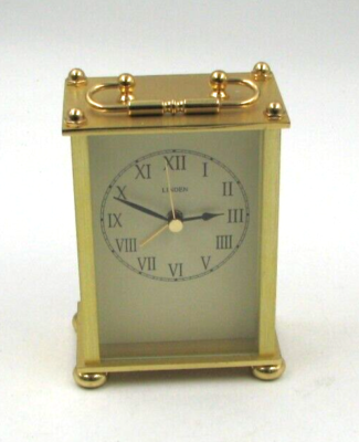 Linden 3x4 Quartz Alarm Desk Clock - Brass Enclosure | eBay