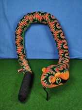 Schlange Wild Repuplic Klapperschlange Pl&uuml;schtier , Stofftier 137 cm gr&uuml;n orange