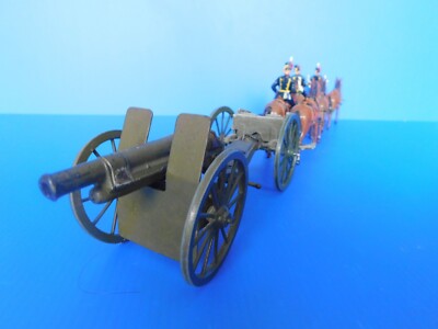 Britains - Canon D'artillerie Anglaise Attelé à 6 Chevaux - Plomb Creux Peint - 1:32