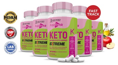 Fast Track Keto ACV Extreme Pills 1675 MG Stronger Thn Gummy Keto Support 5Pck