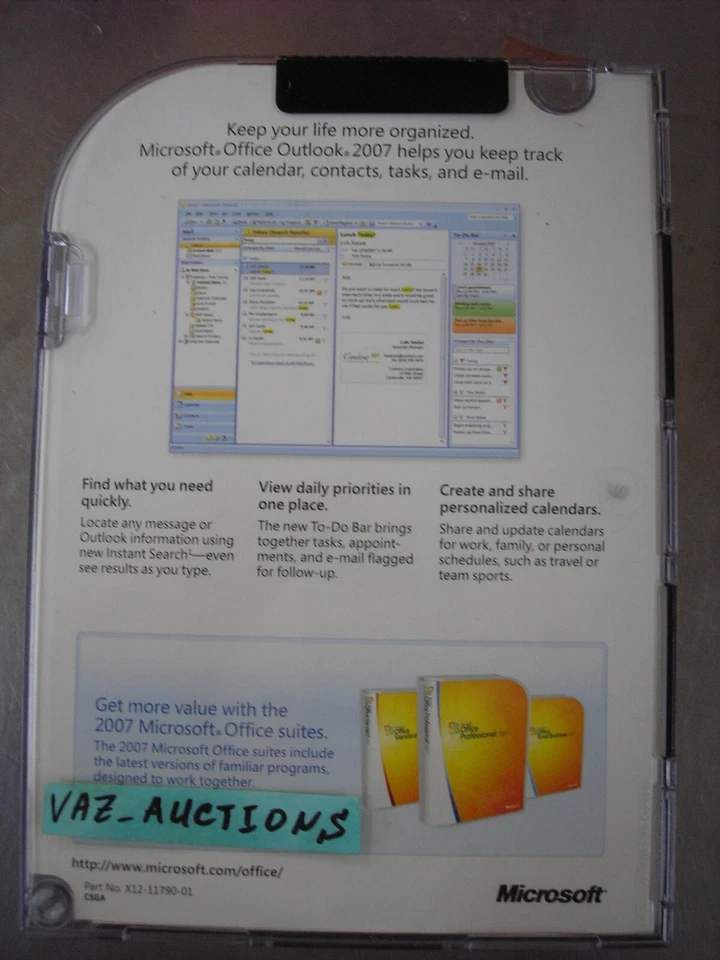 Microsoft MS Office Outlook 2007 Full Retail Box English Version=NEW SEALED BOX= - Image 2 of 4