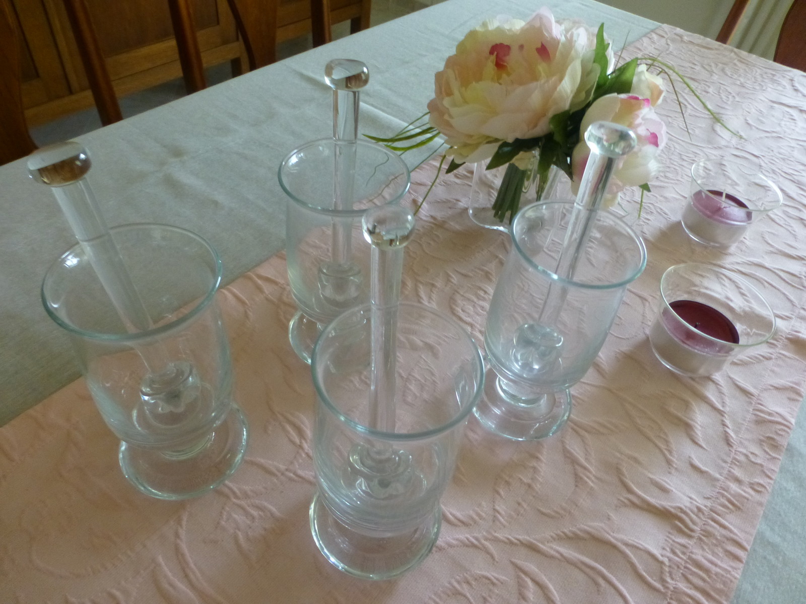 Holmegaard GläserQuartett mit Stößel für Irish Coffee Grog etc