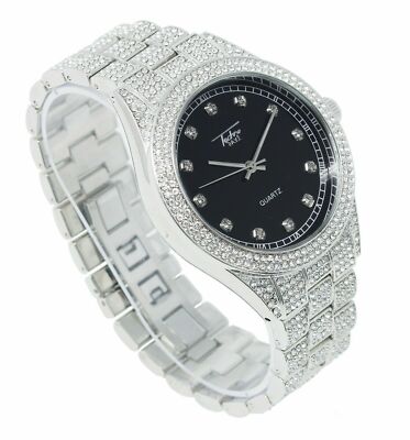 black face diamond watch
