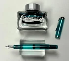 Pelikan M205 Apatite Gift Set Piston Fountain Pen + Inkwell Limited Edition NEW!
