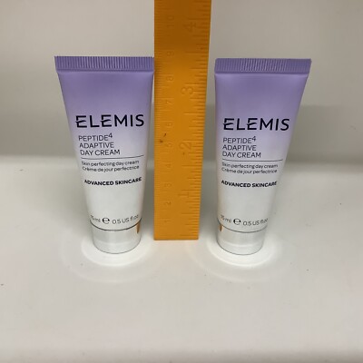 Lot Of 2 Elemis Peptides4 Adaptive Day Cream 0.5 Fl Oz. New, Sealed. Travel Size