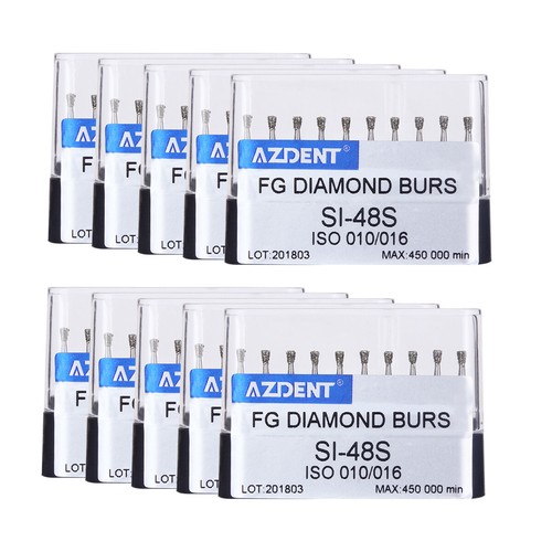100pcs AZDENT Dental FG Super Coarse Diamond Burs for Fast High Speed Handpiece - Picture 30 of 45