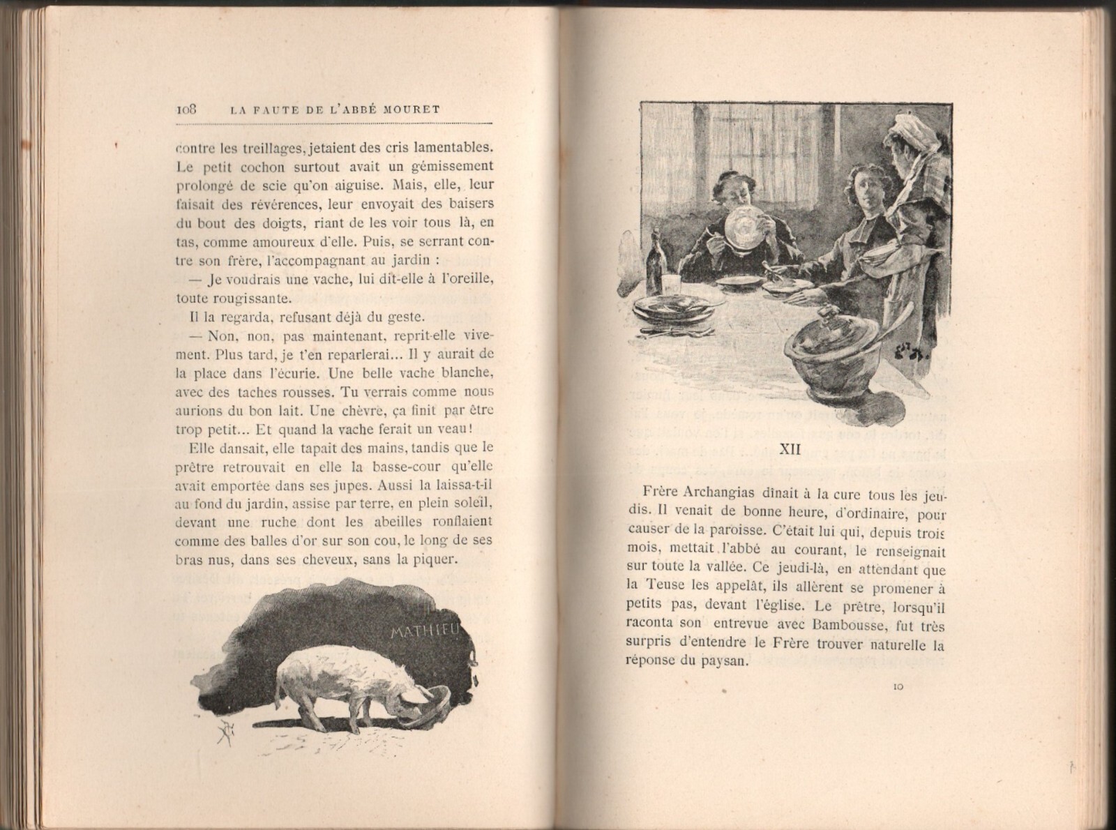 Zola La faute de l'abbé Mouret Marpon 1890 gravures de Ch Guillaume | eBay