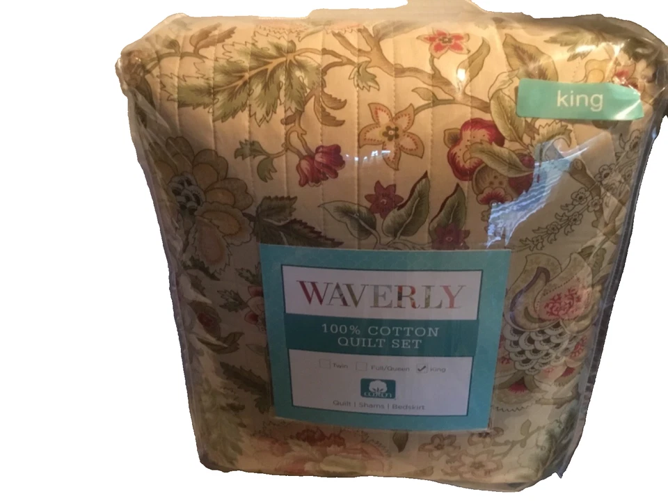 JUEGO DE EDREDÓN WAVERLY IMPERIAL VESTIDO ANTIGUO KING 104" W X 90" L NUEVO Foto 4 de 4