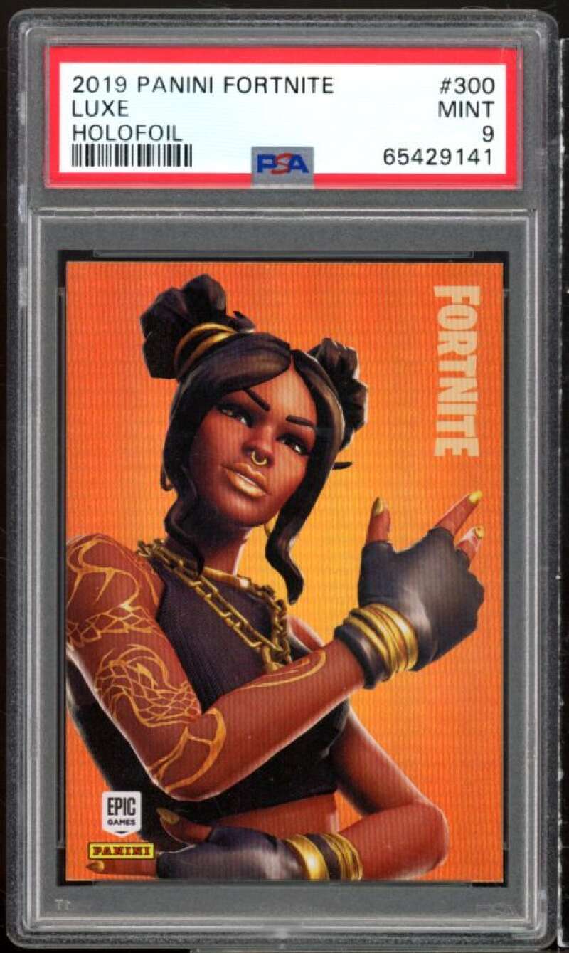 Luxe Holofoil Card 2019 Panini Fortnite USA #300 PSA 9